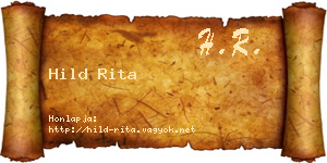 Hild Rita névjegykártya